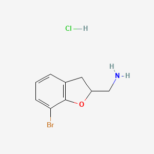molecular formula C9H11BrClNO B3000664 (7-Bromo-2,3-dihydrobenzofuran-2-yl)methanamine hydrochloride CAS No. 2303565-52-6