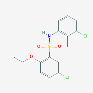 molecular formula C15H15Cl2NO3S B3000675 5-Chloro-N-(3-chloro-2-methylphenyl)-2-ethoxybenzenesulfonamide CAS No. 2217125-11-4