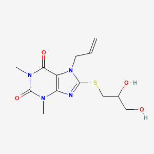 8-(2,3-Dihydroxypropylsulfanyl)-1,3-dimethyl-7-prop-2-enylpurine-2,6-dione