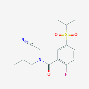 N-(Cyanomethyl)-2-fluoro-5-propan-2-ylsulfonyl-N-propylbenzamide