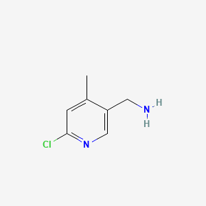 molecular formula C7H9ClN2 B3000686 (6-氯-4-甲基吡啶-3-基)甲胺 CAS No. 1256824-84-6