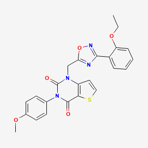 molecular formula C24H20N4O5S B3000695 1-[[3-(2-Ethoxyphenyl)-1,2,4-oxadiazol-5-yl]methyl]-3-(4-methoxyphenyl)thieno[3,2-d]pyrimidine-2,4-dione CAS No. 1251584-39-0