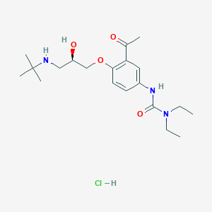 molecular formula C20H34ClN3O4 B030007 (R)-(+)-西利普罗尔盐酸盐 CAS No. 125638-91-7