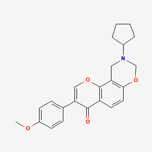 9-cyclopentyl-3-(4-methoxyphenyl)-9,10-dihydro-4H,8H-chromeno[8,7-e][1,3]oxazin-4-one