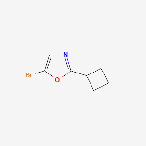molecular formula C7H8BrNO B3000708 5-Bromo-2-cyclobutyl-1,3-oxazole CAS No. 1391737-95-3