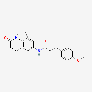 molecular formula C21H22N2O3 B3000710 3-(4-methoxyphenyl)-N-(4-oxo-2,4,5,6-tetrahydro-1H-pyrrolo[3,2,1-ij]quinolin-8-yl)propanamide CAS No. 898435-33-1