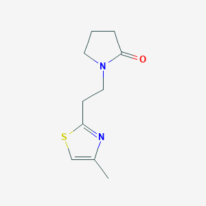 molecular formula C10H14N2OS B3000711 1-[2-(4-Methyl-1,3-thiazol-2-yl)ethyl]pyrrolidin-2-one CAS No. 1355703-44-4