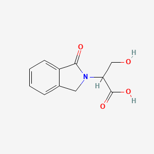 molecular formula C11H11NO4 B3000718 3-hydroxy-2-(1-oxo-1,3-dihydro-2H-isoindol-2-yl)propanoic acid CAS No. 101004-94-8