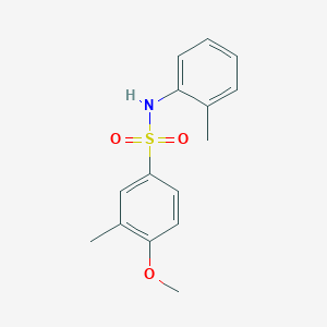 molecular formula C15H17NO3S B300072 4-methoxy-3-methyl-N-(2-methylphenyl)benzenesulfonamide 