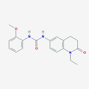 molecular formula C19H21N3O3 B3000720 1-(1-Ethyl-2-oxo-1,2,3,4-tetrahydroquinolin-6-yl)-3-(2-methoxyphenyl)urea CAS No. 1171781-50-2
