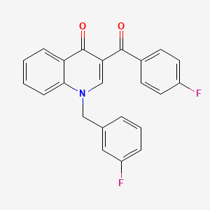 molecular formula C23H15F2NO2 B3000723 3-(4-Fluorobenzoyl)-1-[(3-fluorophenyl)methyl]quinolin-4-one CAS No. 866016-67-3