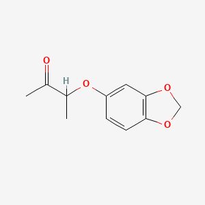 molecular formula C11H12O4 B3000731 3-(1,3-Benzodioxol-5-yloxy)-2-butanone CAS No. 23973-82-2