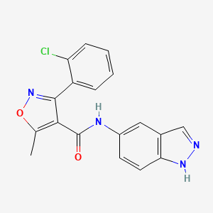 3-(2-chlorophenyl)-N-(1H-indazol-5-yl)-5-methyl-1,2-oxazole-4-carboxamide