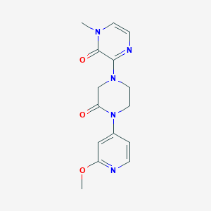 3-[4-(2-Methoxypyridin-4-yl)-3-oxopiperazin-1-yl]-1-methylpyrazin-2-one
