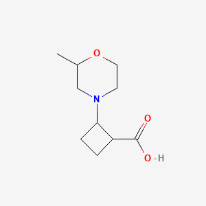 molecular formula C10H17NO3 B3000735 2-(2-Methylmorpholin-4-yl)cyclobutane-1-carboxylic acid CAS No. 1559148-12-7
