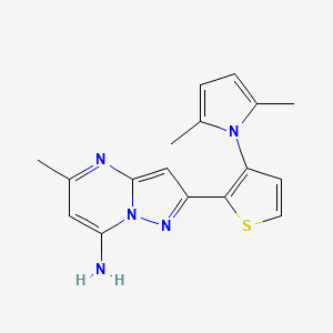 2-[3-(2,5-dimethyl-1H-pyrrol-1-yl)-2-thienyl]-5-methylpyrazolo[1,5-a]pyrimidin-7-amine