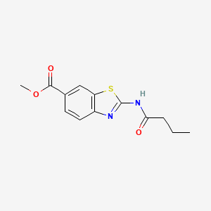 molecular formula C13H14N2O3S B3000744 Methyl 2-butyramidobenzo[d]thiazole-6-carboxylate CAS No. 864860-60-6