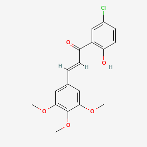 molecular formula C18H17ClO5 B3000745 (2E)-1-(5-chloro-2-hydroxyphenyl)-3-(3,4,5-trimethoxyphenyl)prop-2-en-1-one CAS No. 1255189-04-8