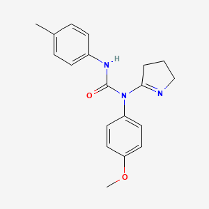 molecular formula C19H21N3O2 B3000751 1-(3,4-dihydro-2H-pyrrol-5-yl)-1-(4-methoxyphenyl)-3-(4-methylphenyl)urea CAS No. 898414-84-1