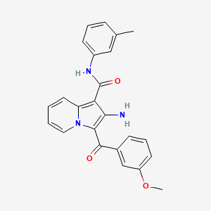 molecular formula C24H21N3O3 B3000765 2-amino-3-(3-methoxybenzoyl)-N-(m-tolyl)indolizine-1-carboxamide CAS No. 903312-34-5