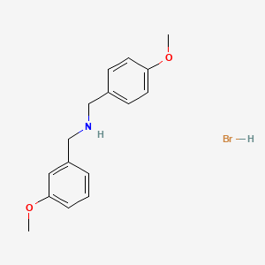 molecular formula C16H20BrNO2 B3000766 N-(4-甲氧基苄基)-1-(3-甲氧基苯基)甲胺氢溴酸盐 CAS No. 1609408-95-8