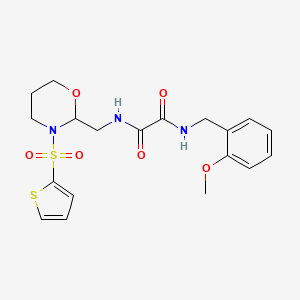 N1-(2-methoxybenzyl)-N2-((3-(thiophen-2-ylsulfonyl)-1,3-oxazinan-2-yl)methyl)oxalamide