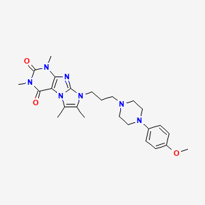 8-(3-(4-(4-methoxyphenyl)piperazin-1-yl)propyl)-1,3,6,7-tetramethyl-1H-imidazo[2,1-f]purine-2,4(3H,8H)-dione