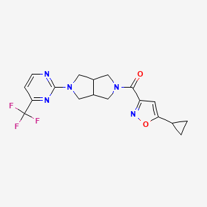 (5-Cyclopropyl-1,2-oxazol-3-yl)-[2-[4-(trifluoromethyl)pyrimidin-2-yl]-1,3,3a,4,6,6a-hexahydropyrrolo[3,4-c]pyrrol-5-yl]methanone