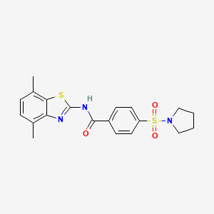 N-(4,7-dimethylbenzo[d]thiazol-2-yl)-4-(pyrrolidin-1-ylsulfonyl)benzamide