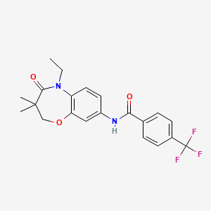 N-(5-ethyl-3,3-dimethyl-4-oxo-2,3,4,5-tetrahydrobenzo[b][1,4]oxazepin-8-yl)-4-(trifluoromethyl)benzamide