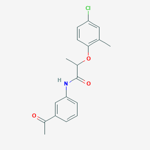 molecular formula C18H18ClNO3 B3000784 N-(3-乙酰苯基)-2-(4-氯-2-甲基苯氧基)丙酰胺 CAS No. 13791-88-3