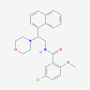 molecular formula C24H25ClN2O3 B3000795 5-chloro-2-methoxy-N-(2-morpholino-2-(naphthalen-1-yl)ethyl)benzamide CAS No. 941870-47-9