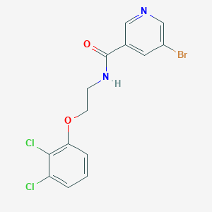 molecular formula C14H11BrCl2N2O2 B300080 5-bromo-N-[2-(2,3-dichlorophenoxy)ethyl]pyridine-3-carboxamide 