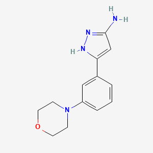 molecular formula C13H16N4O B3000804 5-(3-Morpholin-4-yl-phenyl)-2H-pyrazol-3-ylamine CAS No. 1029106-93-1