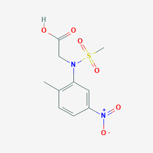 molecular formula C10H12N2O6S B3000805 N-(2-methyl-5-nitrophenyl)-N-(methylsulfonyl)glycine CAS No. 717854-37-0