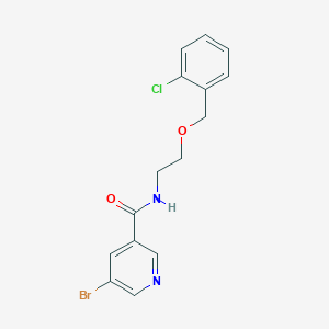 molecular formula C15H14BrClN2O2 B300081 5-bromo-N-{2-[(2-chlorobenzyl)oxy]ethyl}nicotinamide 