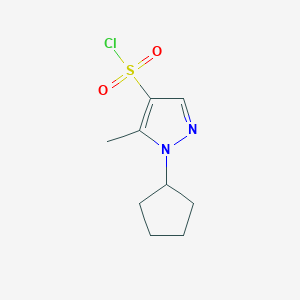 molecular formula C9H13ClN2O2S B3000810 1-环戊基-5-甲基-1H-吡唑-4-磺酰氯 CAS No. 1006454-14-3