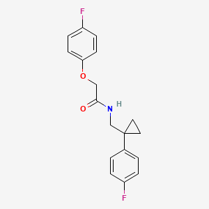 molecular formula C18H17F2NO2 B3000812 2-(4-fluorophenoxy)-N-((1-(4-fluorophenyl)cyclopropyl)methyl)acetamide CAS No. 1049435-91-7