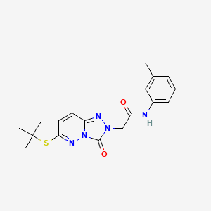 molecular formula C19H23N5O2S B3000815 2-(6-tert-butylsulfanyl-3-oxo-[1,2,4]triazolo[4,3-b]pyridazin-2-yl)-N-(3,5-dimethylphenyl)acetamide CAS No. 1040653-29-9