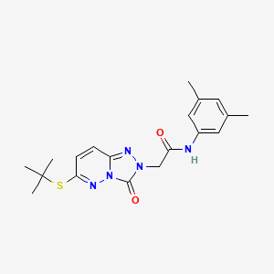 molecular formula C19H23N5O2S B3000815 2-[6-(tert-butylsulfanyl)-3-oxo-2H,3H-[1,2,4]triazolo[4,3-b]pyridazin-2-yl]-N-(3,5-dimethylphenyl)acetamide CAS No. 1040653-29-9