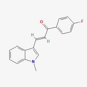 molecular formula C18H14FNO B3000823 (E)-1-(4-fluorophenyl)-3-(1-methyl-1H-indol-3-yl)prop-2-en-1-one CAS No. 1237055-52-5