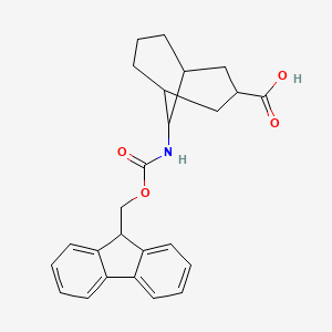 molecular formula C25H27NO4 B3000827 9-(9H-Fluoren-9-ylmethoxycarbonylamino)bicyclo[3.3.1]nonane-3-carboxylic acid CAS No. 2138029-15-7