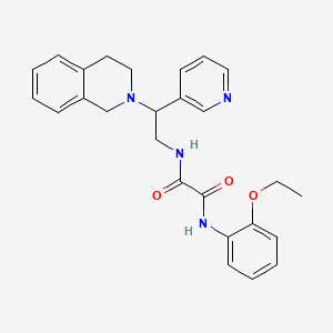 molecular formula C26H28N4O3 B3000835 N-[2-(3,4-dihydroisoquinolin-2(1H)-yl)-2-pyridin-3-ylethyl]-N'-(2-ethoxyphenyl)ethanediamide CAS No. 906159-12-4