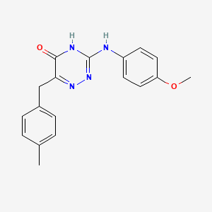 3-((4-methoxyphenyl)amino)-6-(4-methylbenzyl)-1,2,4-triazin-5(4H)-one