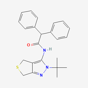 N-(2-tert-butyl-4,6-dihydrothieno[3,4-c]pyrazol-3-yl)-2,2-diphenylacetamide