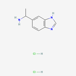 molecular formula C9H13Cl2N3 B3000853 1-(3H-Benzimidazol-5-yl)ethanamine;dihydrochloride CAS No. 2287275-10-7