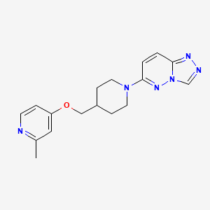 molecular formula C17H20N6O B3000855 6-[4-[(2-Methylpyridin-4-yl)oxymethyl]piperidin-1-yl]-[1,2,4]triazolo[4,3-b]pyridazine CAS No. 2379972-57-1