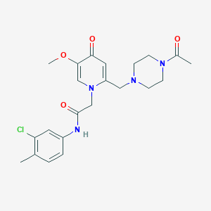 2-(2-((4-acetylpiperazin-1-yl)methyl)-5-methoxy-4-oxopyridin-1(4H)-yl)-N-(3-chloro-4-methylphenyl)acetamide