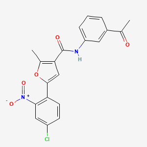 N-(3-acetylphenyl)-5-(4-chloro-2-nitrophenyl)-2-methylfuran-3-carboxamide