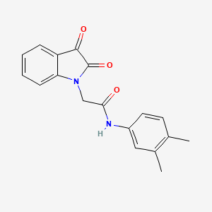 molecular formula C18H16N2O3 B3000864 N-(3,4-dimethylphenyl)-2-(2,3-dioxo-2,3-dihydro-1H-indol-1-yl)acetamide CAS No. 617694-80-1